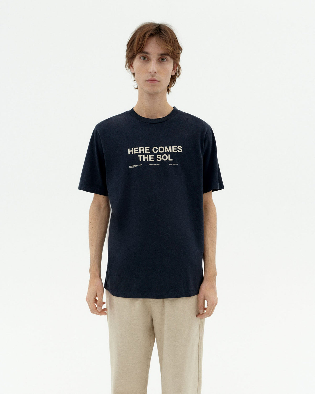 Navy classic sun Zach sustainable T-shirt-1
