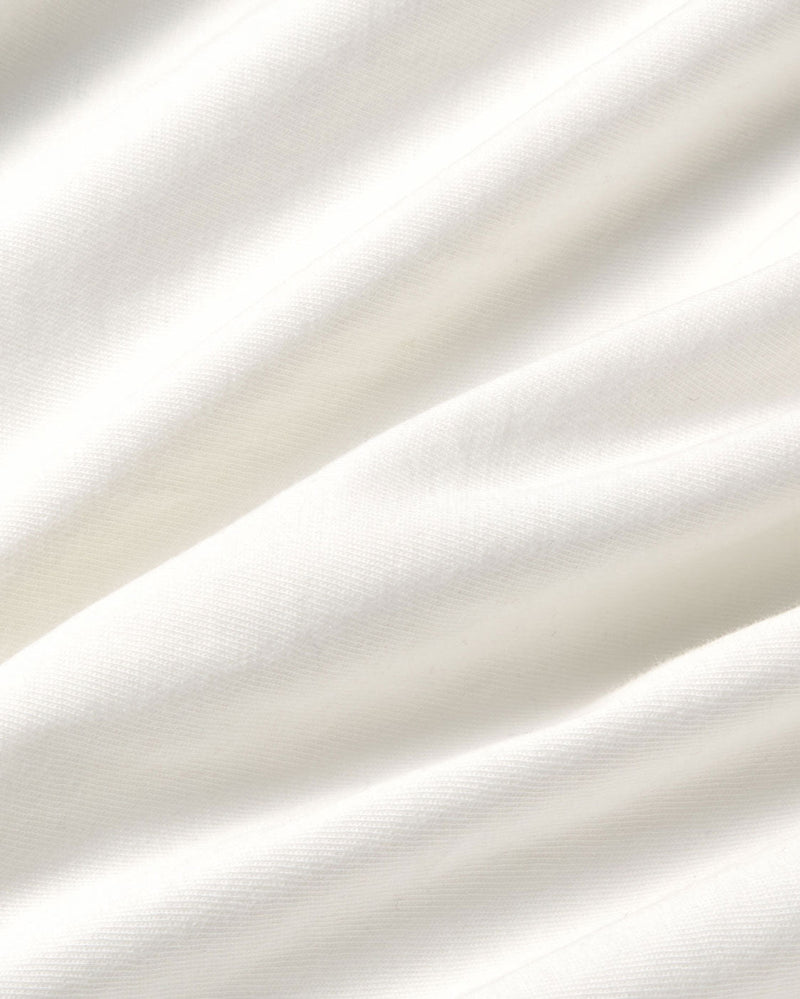 Camiseta blanca bordada flower TM Zach sostenible silueta - 3