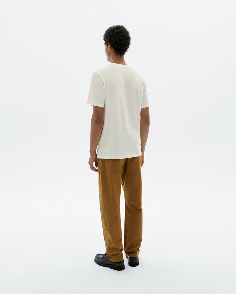 Camiseta blanca bordada flower TM Zach sostenible - 4