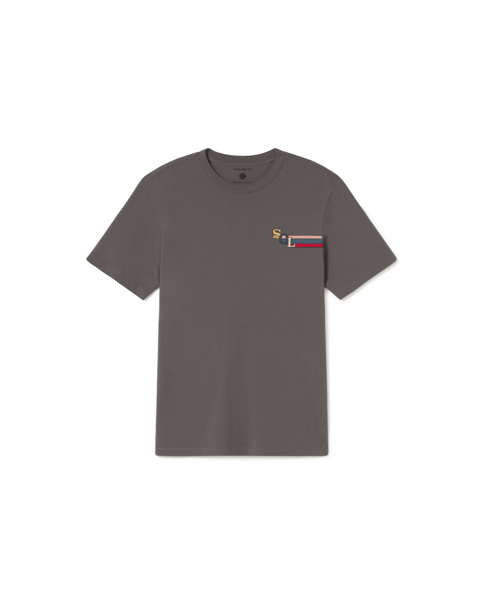 Camiseta gris sol sostenible - silueta 1