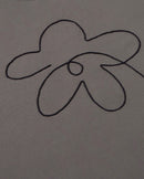 Camiseta gris bordada a mano flower Aaron sostenible silueta - 2