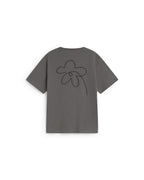Camiseta bordada a mano flor Aaron - Gris