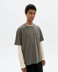 Camiseta gris bordada a mano flower Aaron sostenible - 1