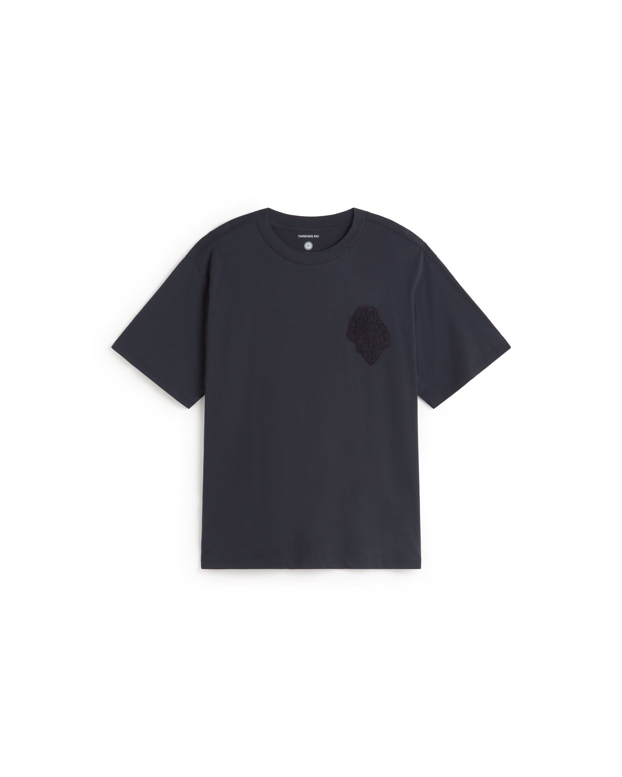 Camiseta oversize navy shell Eric sostenible silueta - 1