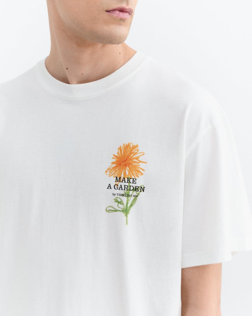 Camiseta flor crayon Aaron sostenible - 3