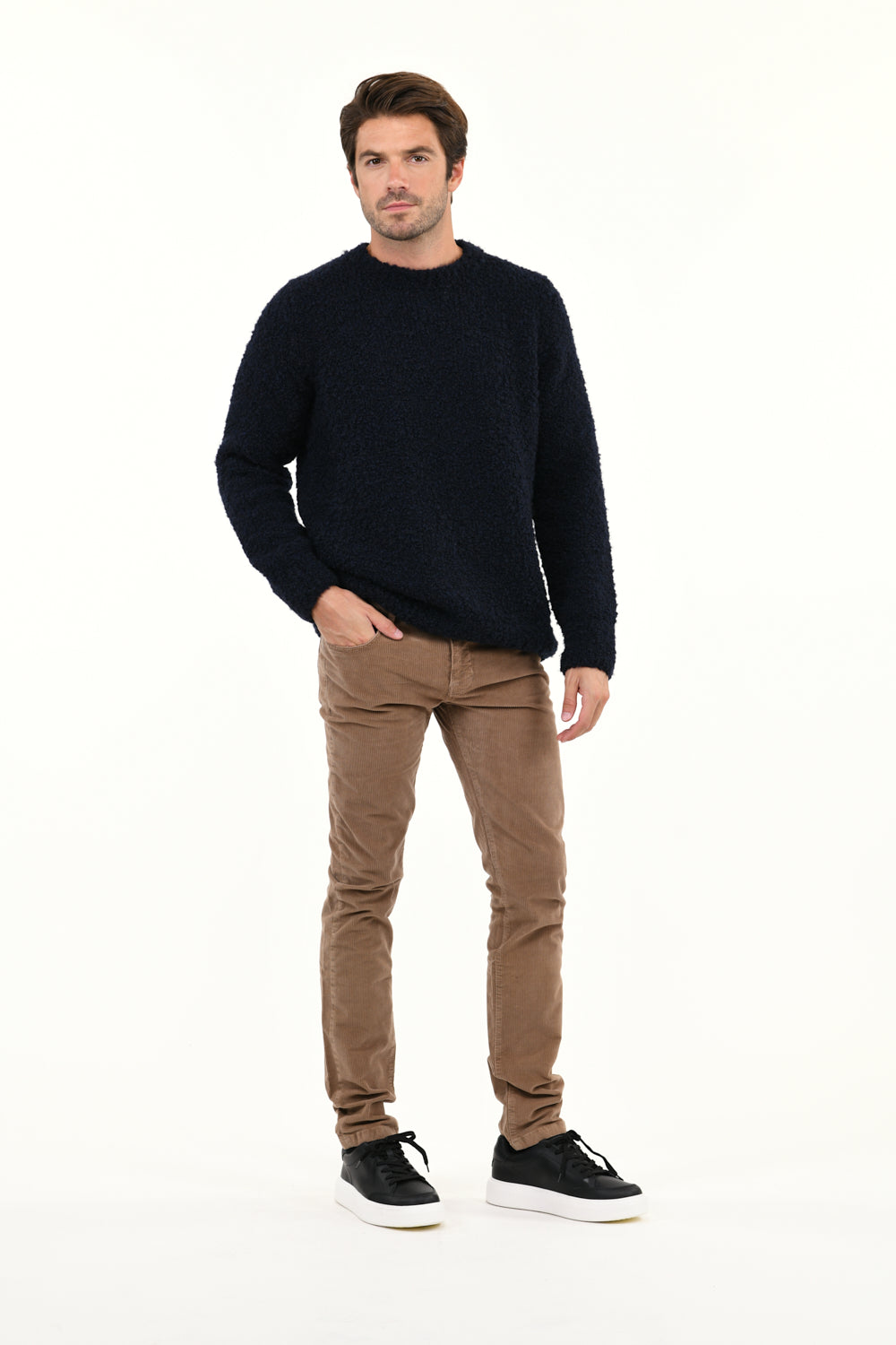 Pantalon Droit Ajusté Nobilis Corduroy - Beige - Homme