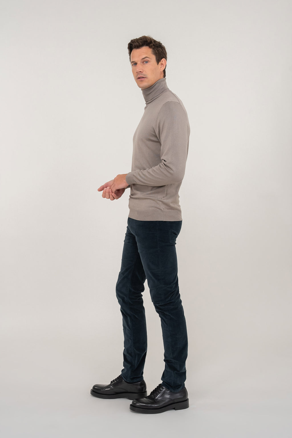 Pantalon Droit Ajusté Nobilis Smooth - Vert Forêt - Homme