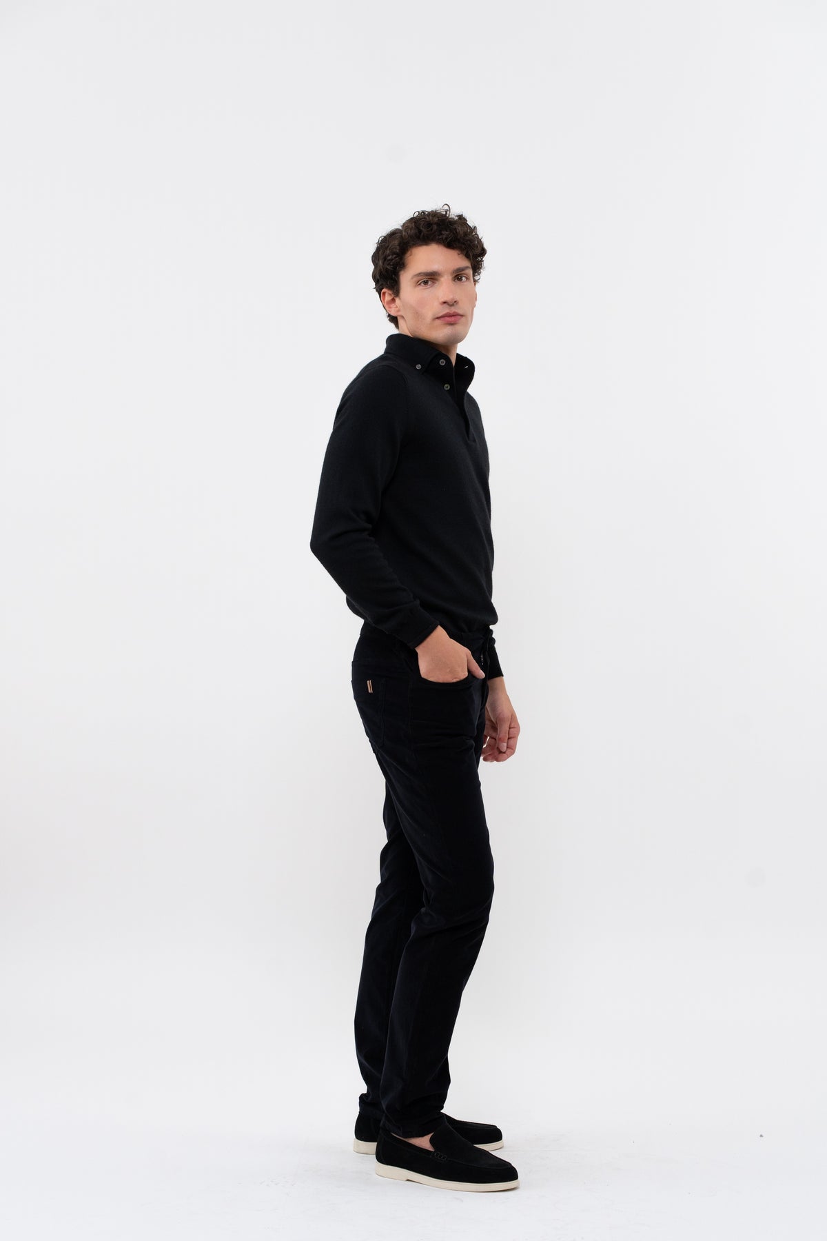 Pantalon Droit Ajusté Nobilis Smooth - Noir - Homme