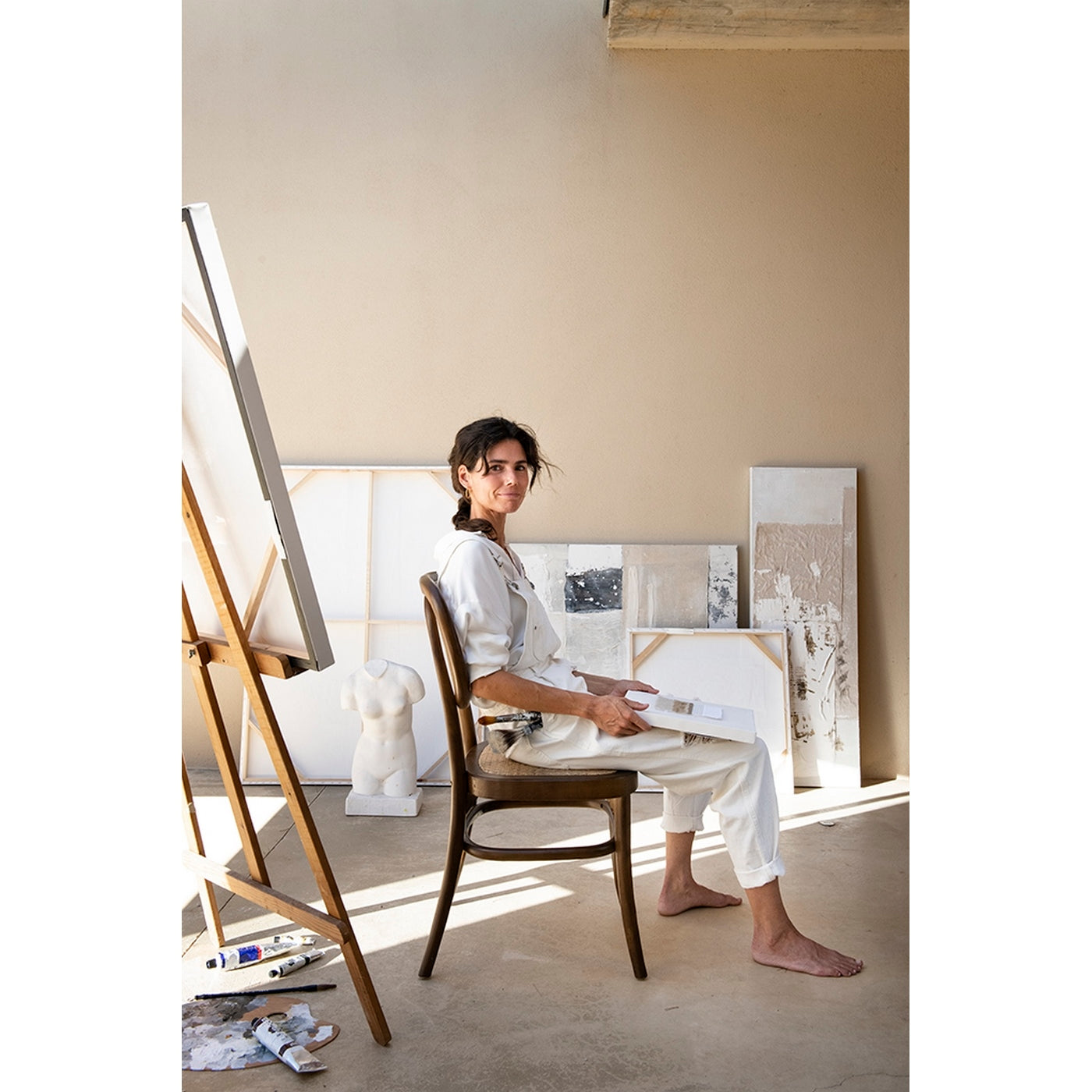 Eloise Dining Chair in Elm Wood - Brown