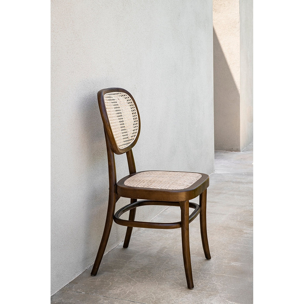 Eloise Dining Chair in Elm Wood - Brown