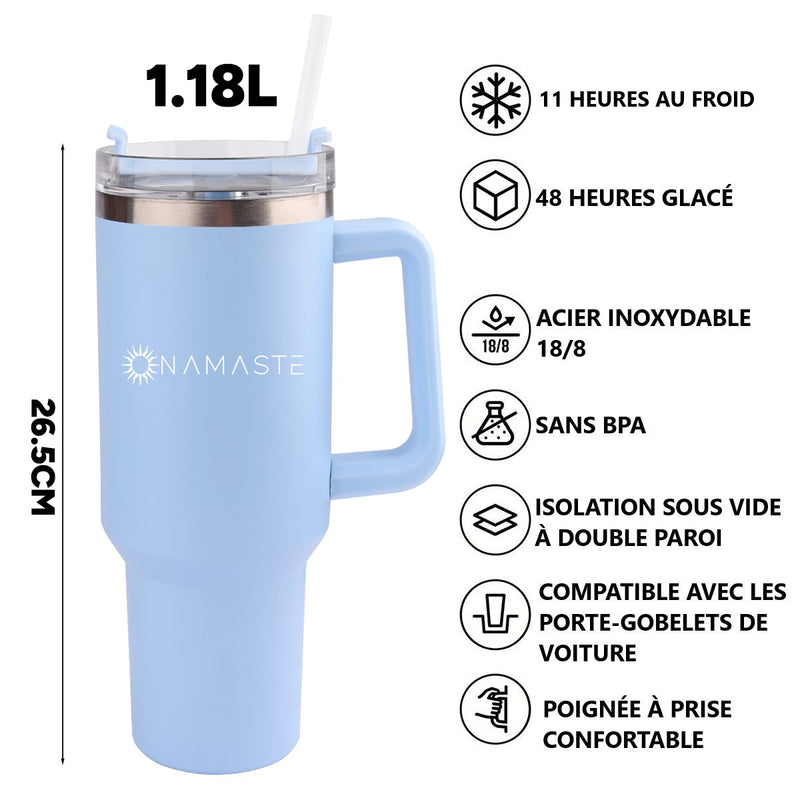 Thermos Isotherme Onamaste 1,2L - Bleu Ciel - Mixte