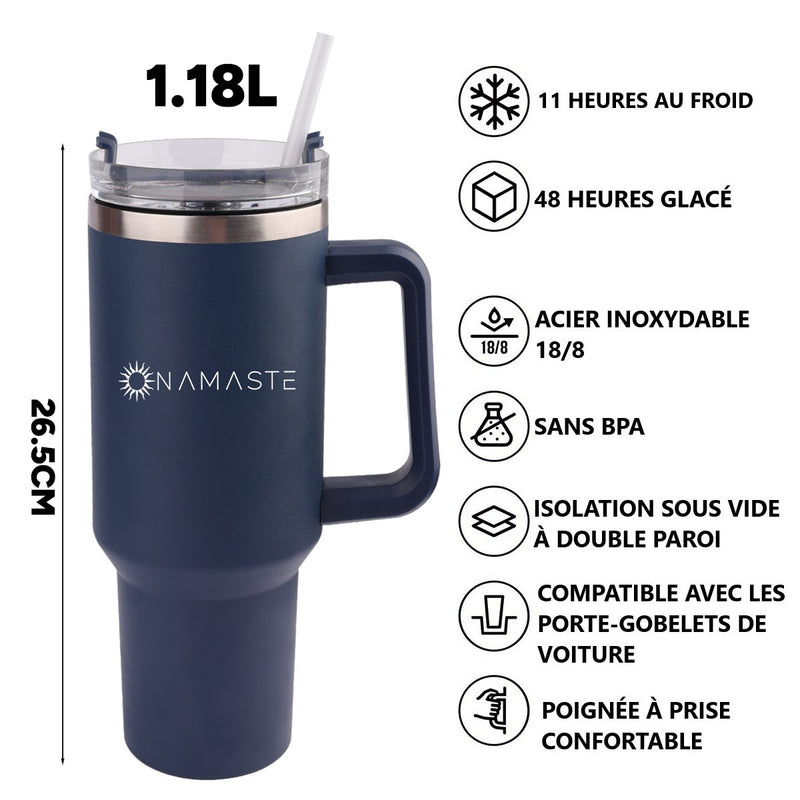 Thermos Isotherme Onamaste 1,2L - Bleu Cyan - Mixte