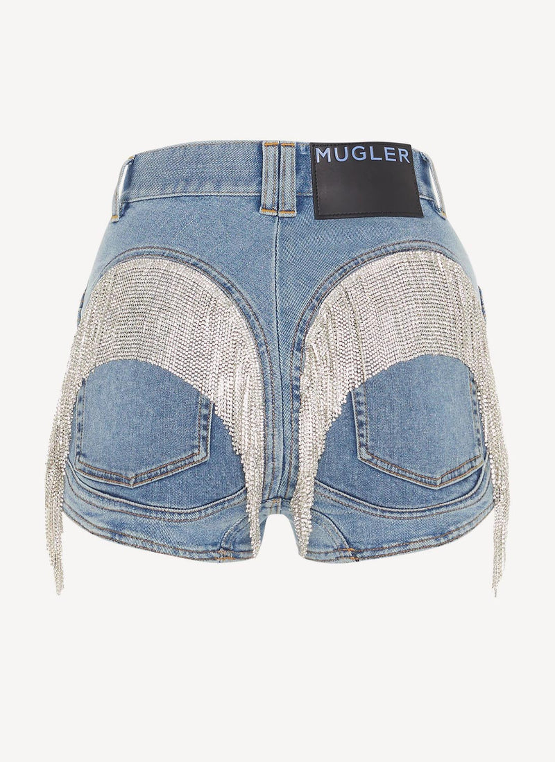 Mugler - Short - Blue Washed Medium - Femme