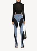 Mugler - Pantalon - Blue Washed Medium - Femme