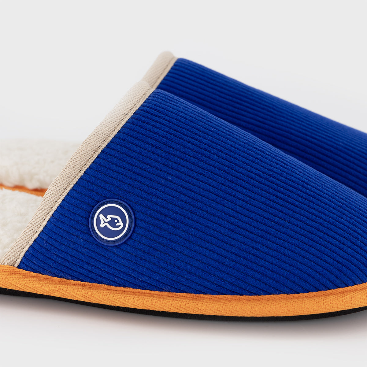 Electric Blue Corduroy Slippers