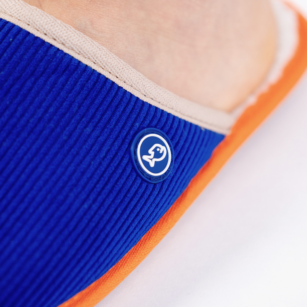 Electric Blue Corduroy Slippers