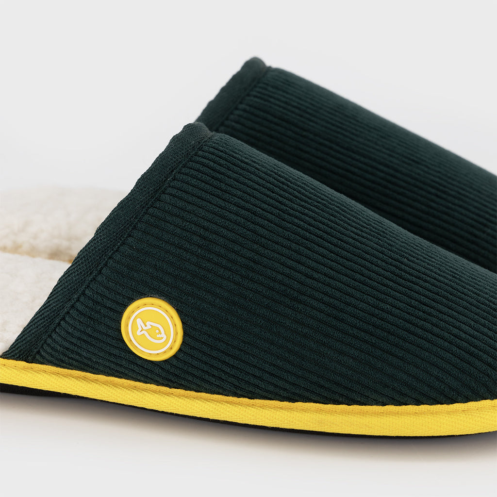 Green Corduroy Slippers