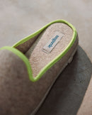 Mule Aime - Laine Beige Jaune Fluo - Homme