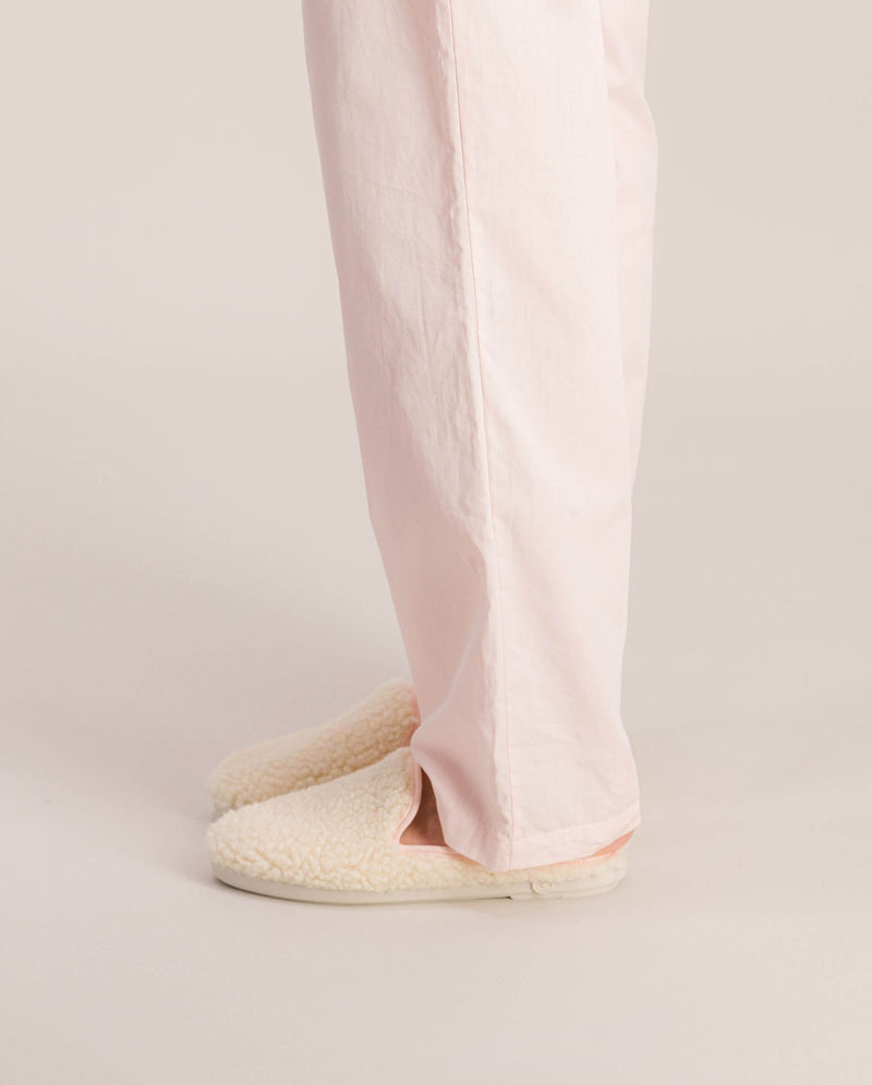 Mule Aime - Bouclette De Laine Rose - Femme