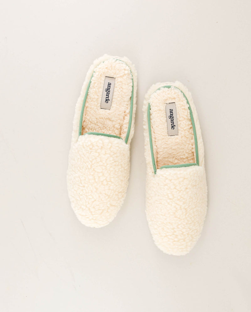 Mule Aime - Bouclette De Laine Sauge - Homme