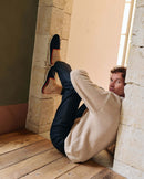 Mule Aime - Laine Marine Rouge - Homme