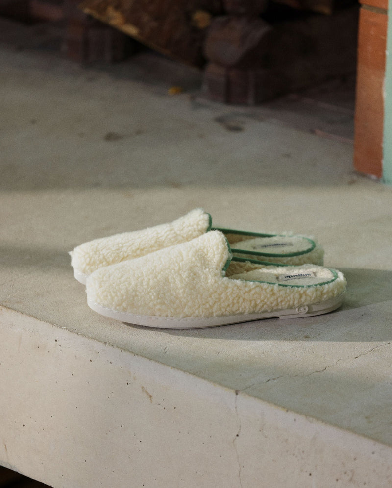 Mule Aime - Bouclette De Laine Sauge - Homme