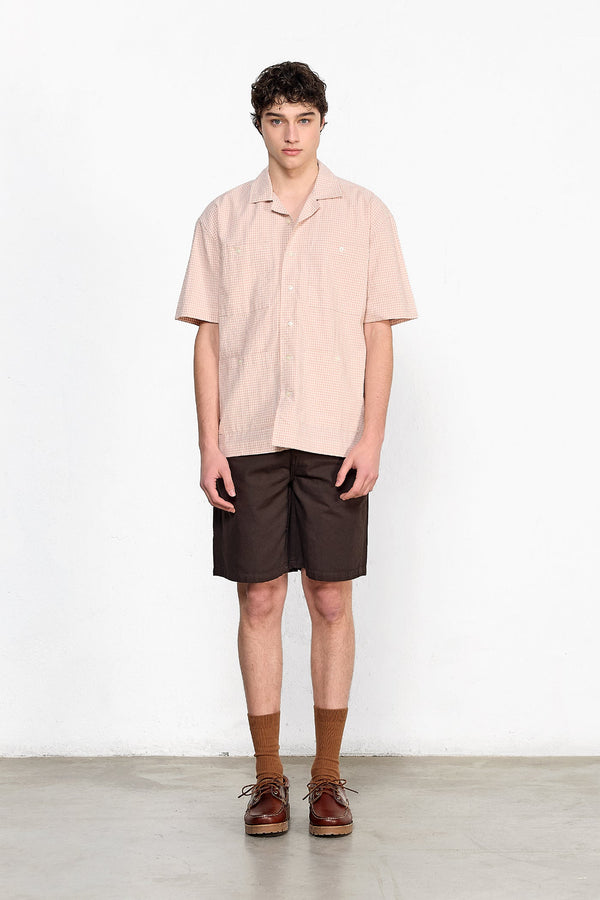 Overhemd met korte mouwen Multi Pocket Pink