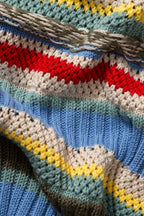 Stickad Väst Multi Stripes Off White