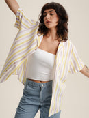 Chemise Yellow & Lilac Striped