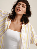 Chemise Yellow & Lilac Striped