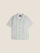 Chemise Green & Lilac Striped