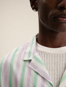 Chemise Green & Lilac Striped