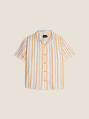 Chemise Orange & Blue Striped