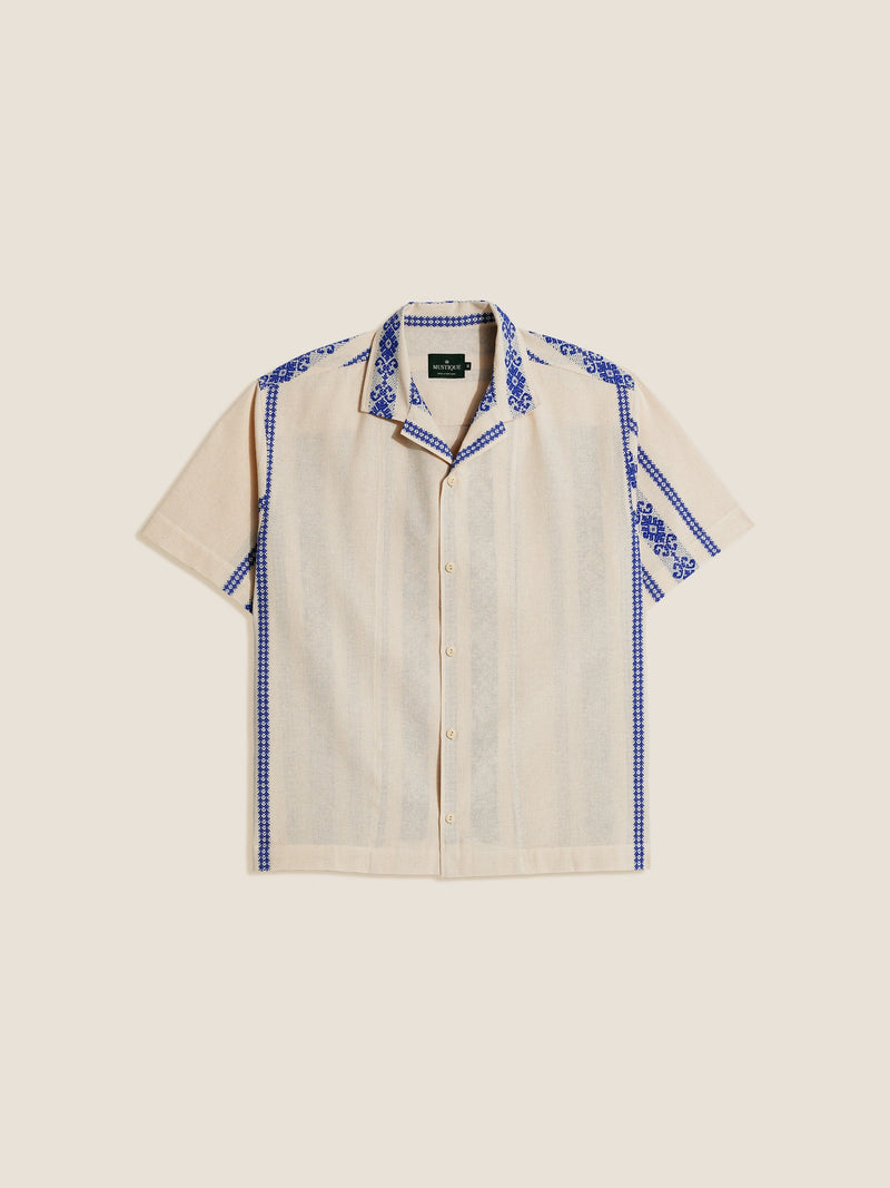 Chemise Blue Folklore Short Sleeve