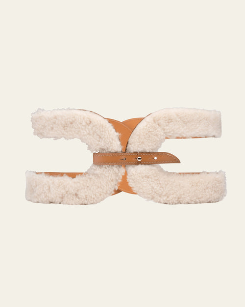 Ceinture La Délicieuse Camel Mouton