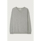 V-Neck Jumper - Light Grey Marl - Men