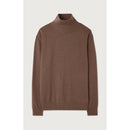 Pull Col Roule - Chatain Chine - Homme