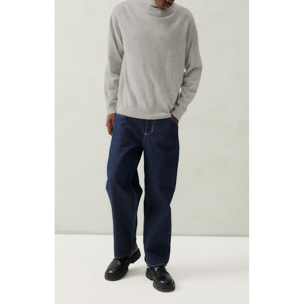 Jersey Cuello Vuelto - Gris Claro Jaspeado - Hombre