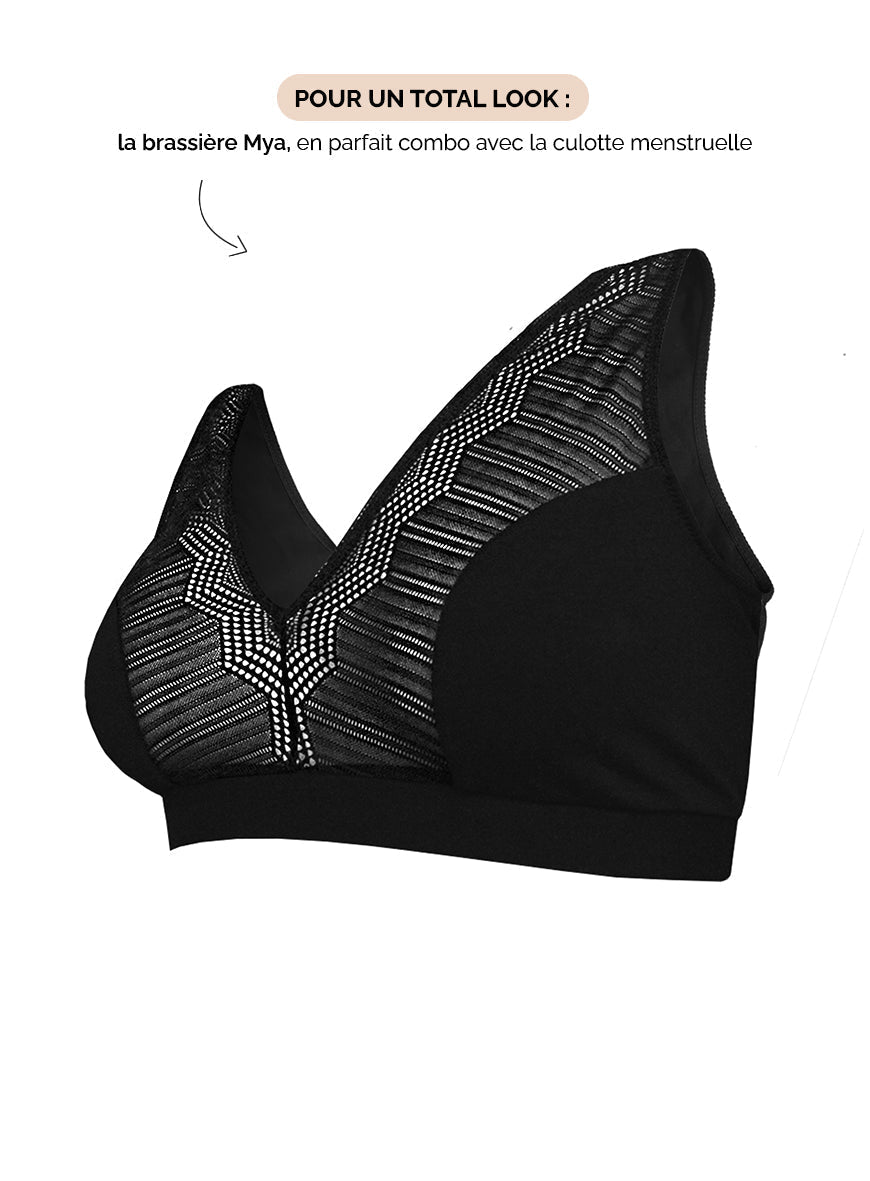 Pack of 2 Anna Lace Briefs Medium Flow - Black