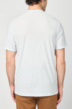 Henley En Coton Et Lin Pour Enfant - Bleu Glacier - Homme