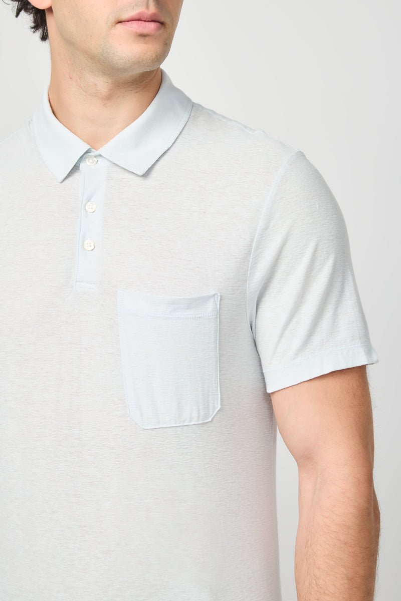 Polo Ss Pocket - Bleu Glacier - Homme