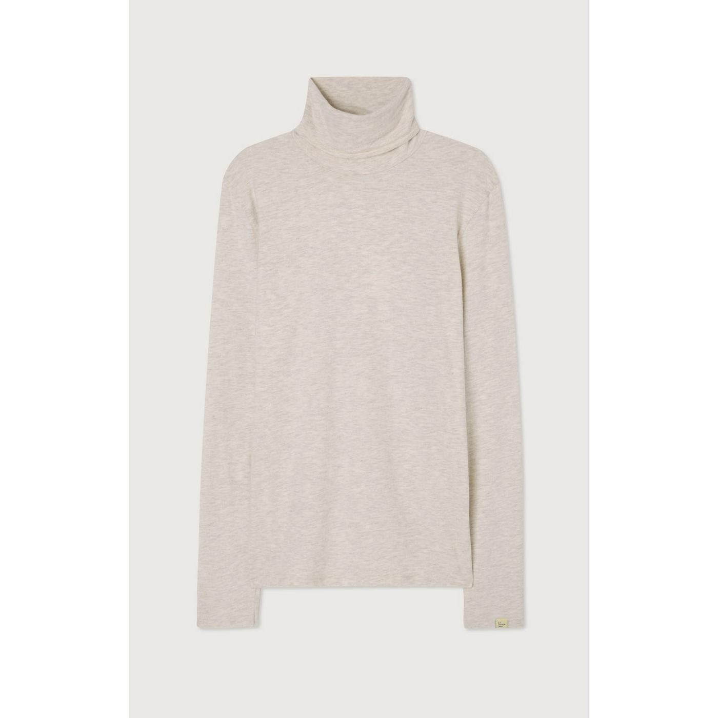 Roll-Neck T-Shirt - Claire De Lune Chine - Men's