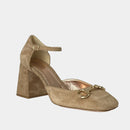 Escarpins Ann Tuil Mystere - Velours Beige