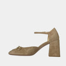 Escarpins Ann Tuil Mystere - Velours Beige