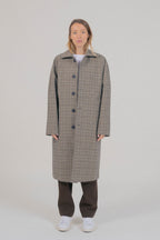 Manteau Mac Mayfair Laine Upcyclée Beige Checks