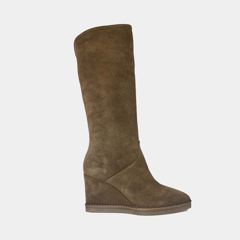 Bottes Ann Tuil Macaron-Rs2358 - Velours Taupe Foncé