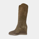 Bottes Ann Tuil Macaron-Rs2358 - Velours Taupe Foncé