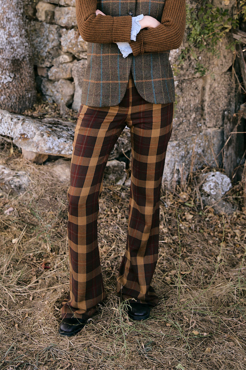 Pantalon Eighties Madras Marron