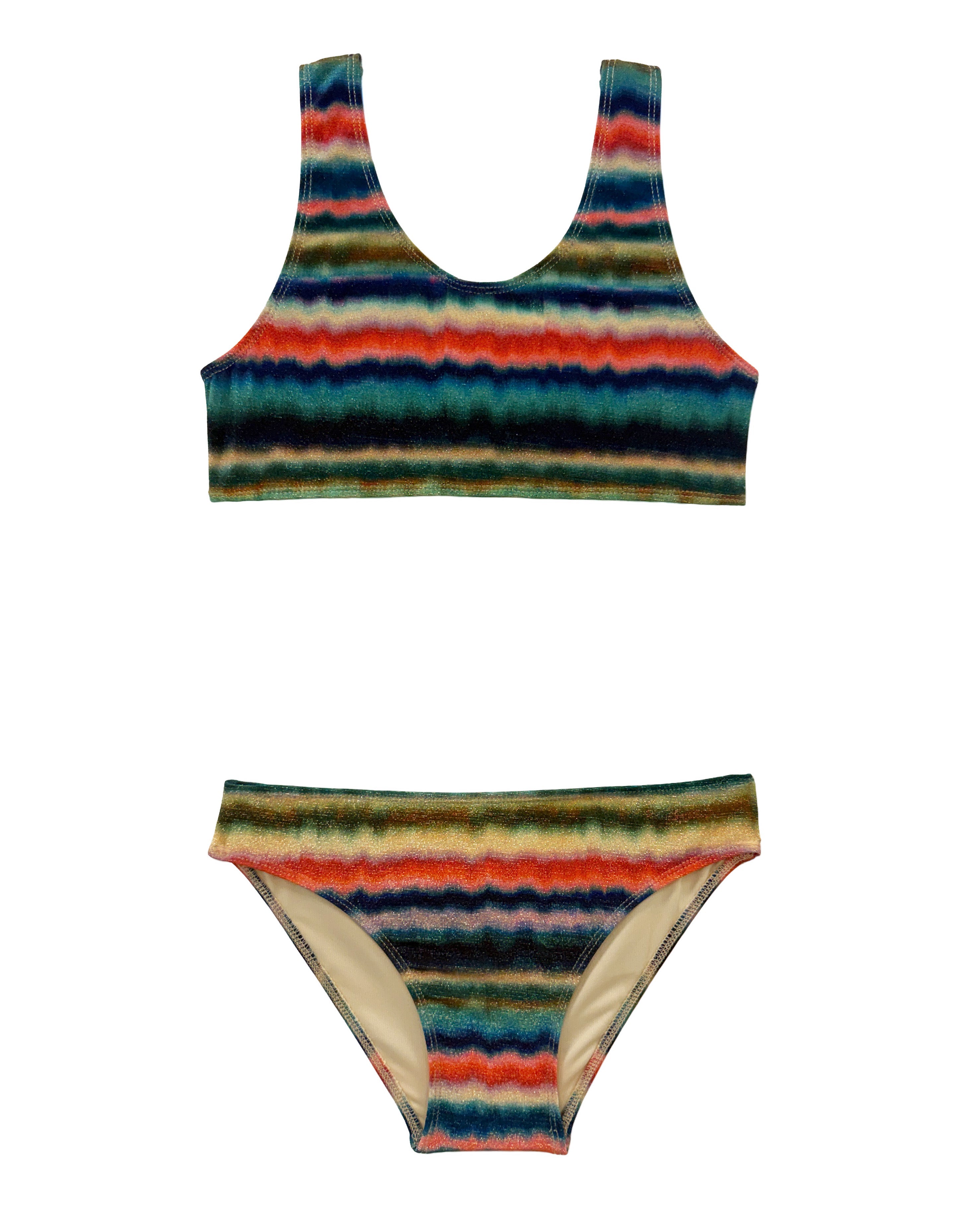 2 Pieces Lila Ocean Stripes