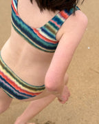 2 Pieces Lila Ocean Stripes